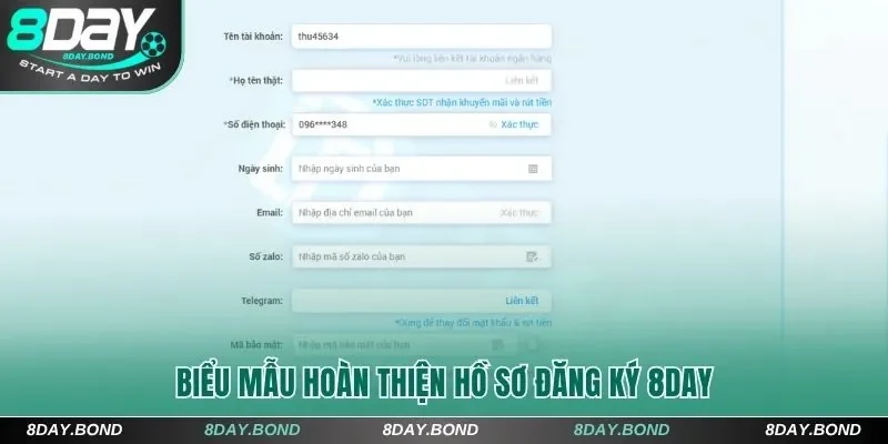 3 Bước Đăng Ký 8Day Thành Công Ngay Trong Lần Đầu Tiên 7 Biểu mẫu hoàn thiện hồ sơ đăng ký 8Day