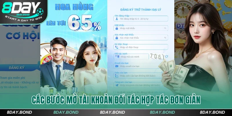 Các bước mở tài khoản đối tác hợp tác đơn giản