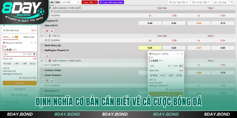 Hiểu Về Cá Cược Bóng Đá 8Day Và Mẹo Hay Để Thắng Liên Tục  6 Định nghĩa cơ bản cần biết về cá cược bóng đá