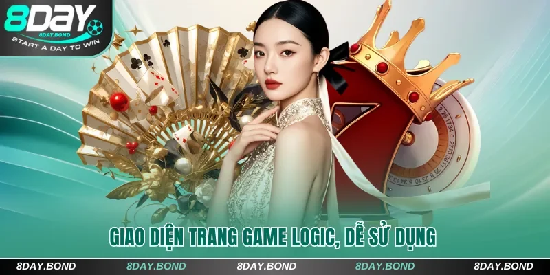 Giao diện trang game 8 Day logic, dễ sử dụng 