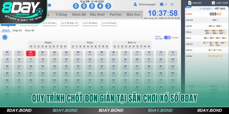 Xổ Số 8Day - Thưởng Bất Ngờ Giàu Sang Phú Quý 1 Ăn 99 9 Quy trình chốt số đơn giản thử vận may