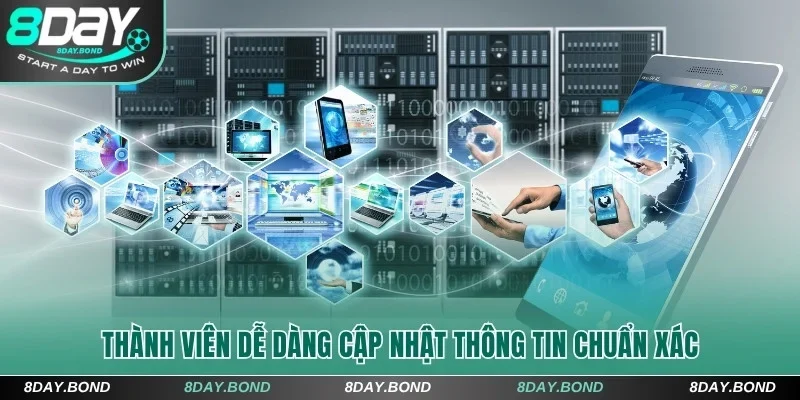 Thành viên dễ dàng cập nhật thông tin chuẩn xác