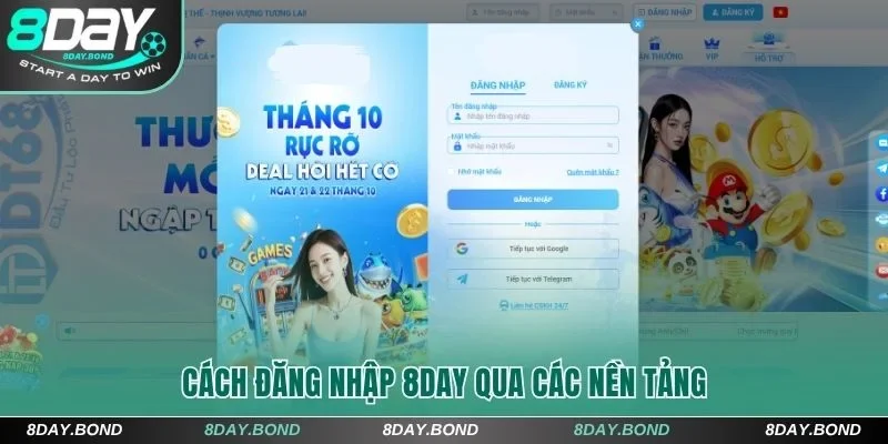 Đăng Nhập 8Day - Hướng Dẫn Truy Cập Nhanh Chỉ Với 3 Bước 6 Tổng hợp các bước đăng nhập 8Day trên mọi nền tảng